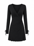 Vestido moños liso