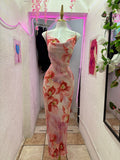 Vestido floral plisado