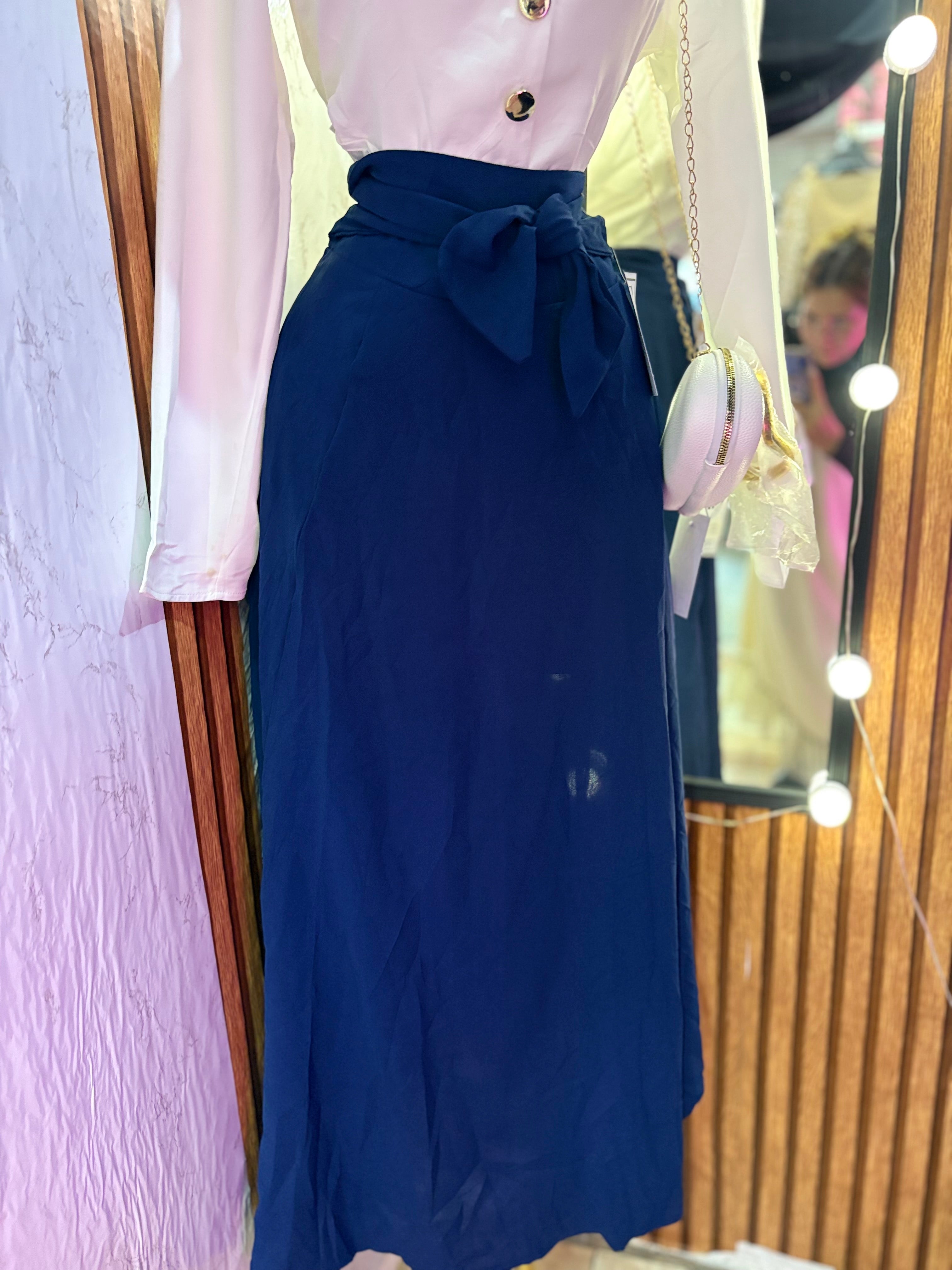 Falda moño midi