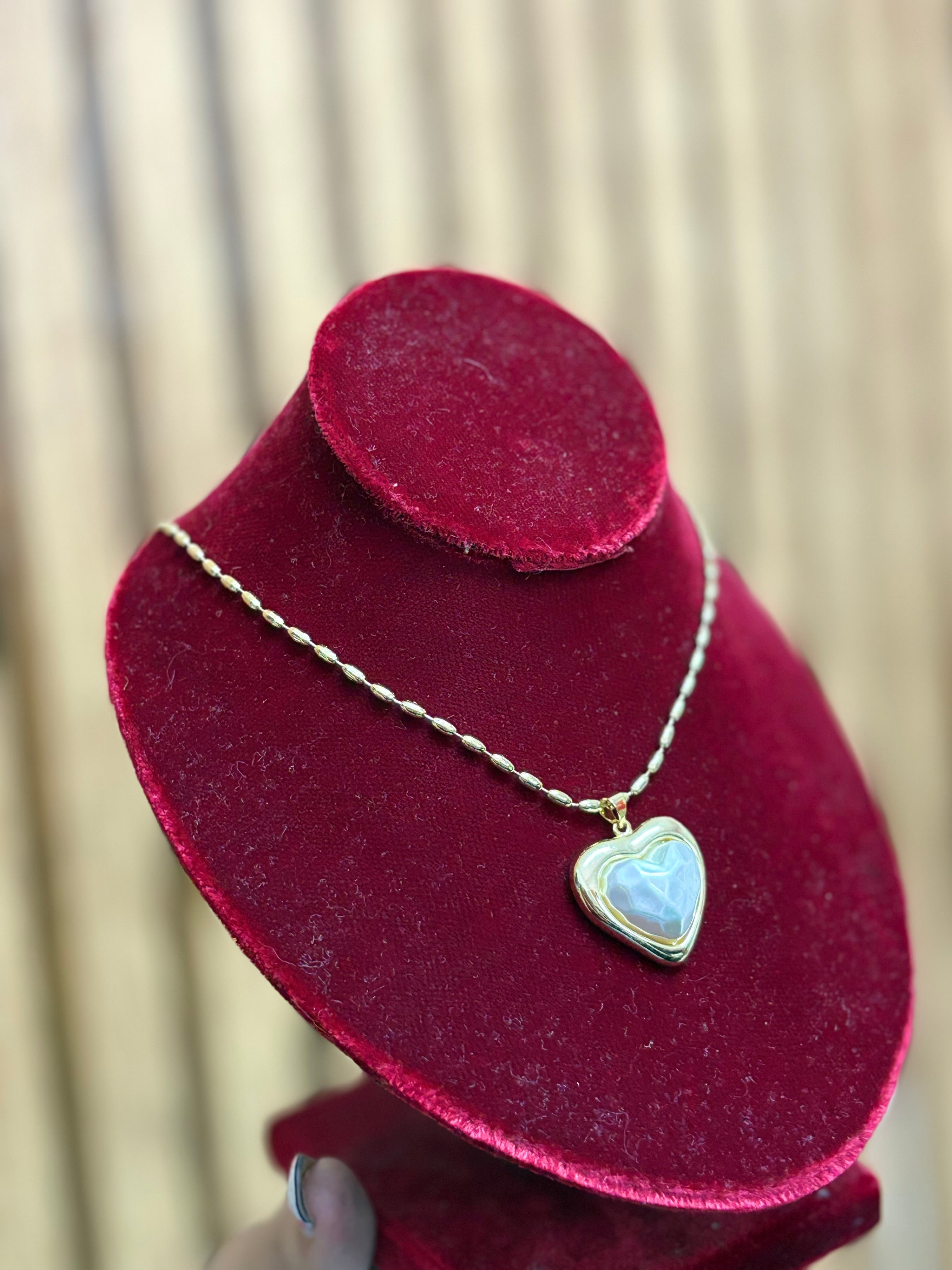 Collar Perla + corazón
