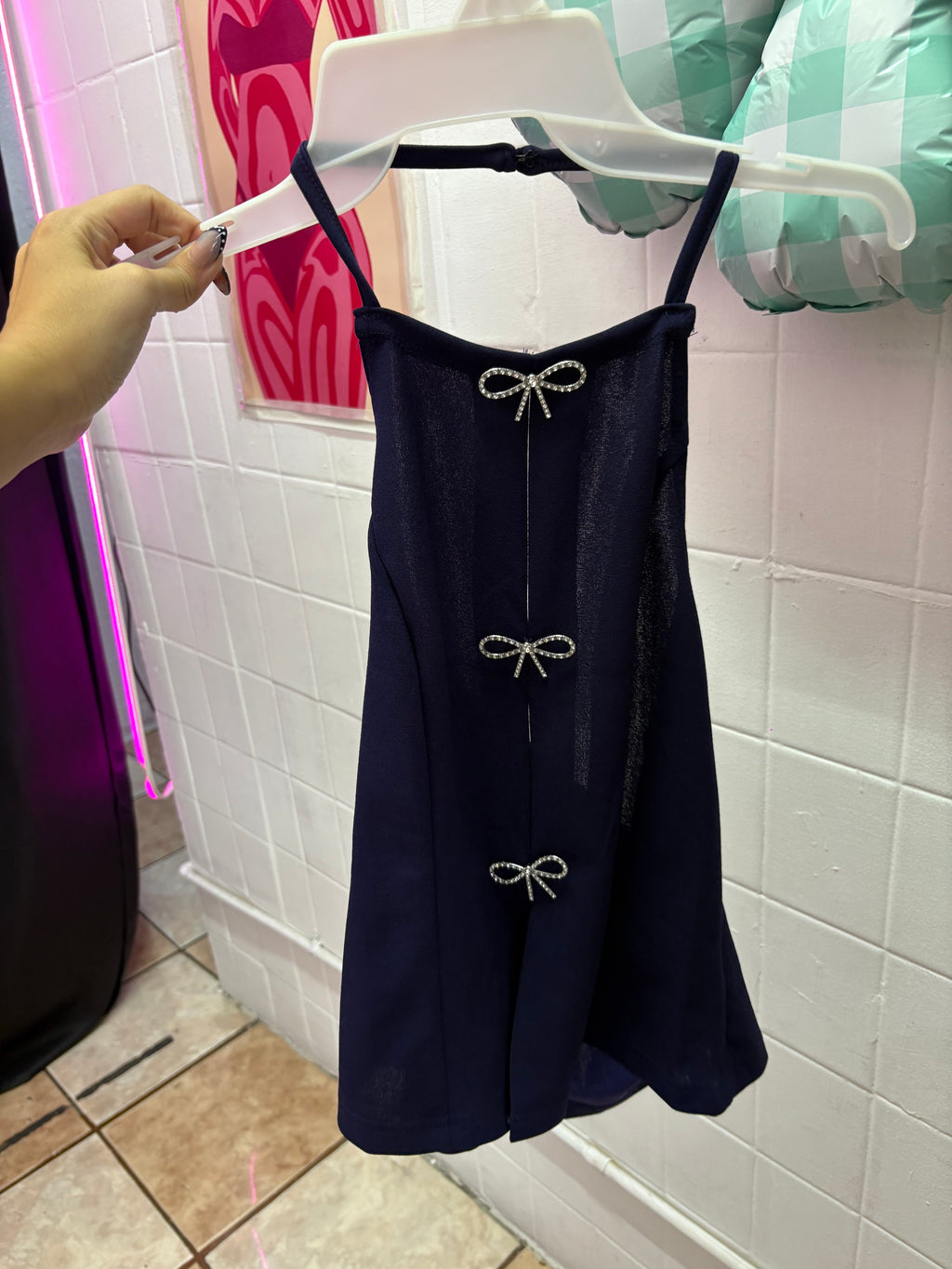 Blusa Halter moños cristales