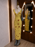 Vestido floral largo
