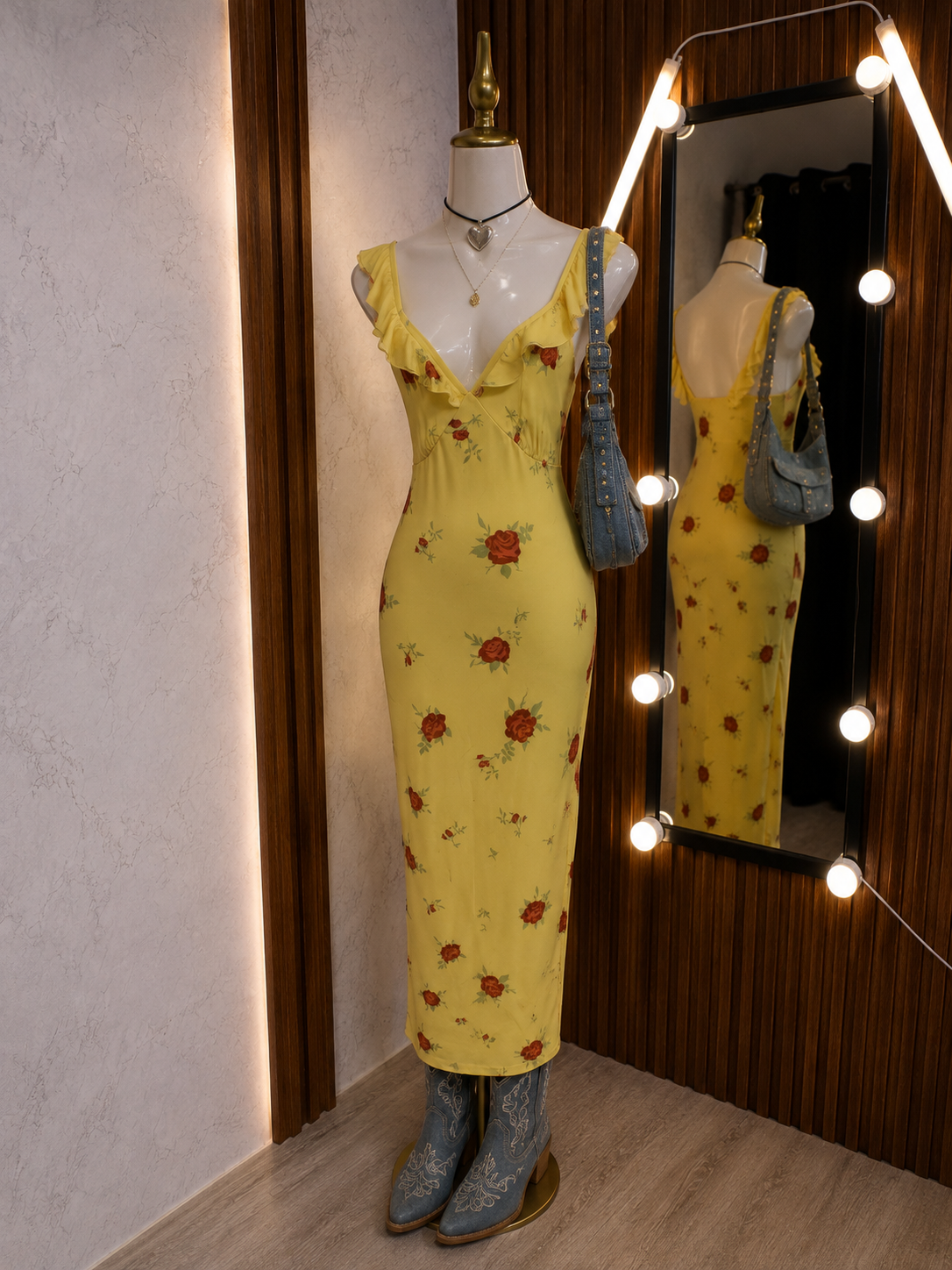 Vestido floral largo