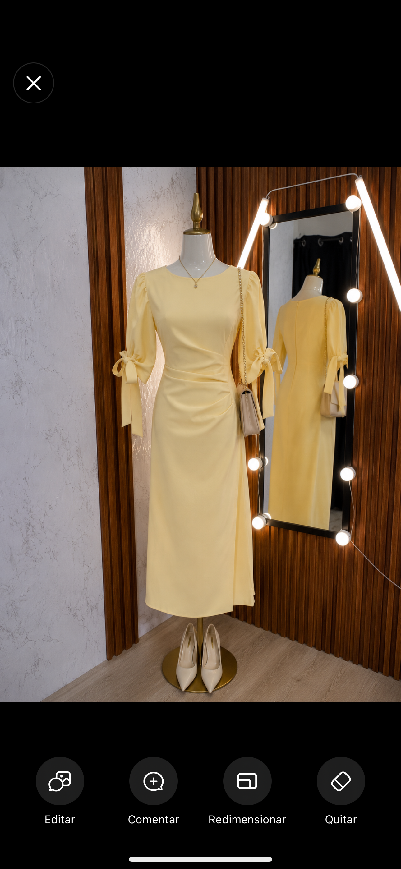 Vestido moños midi