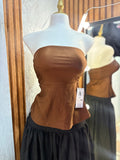 Top satinado Strapless