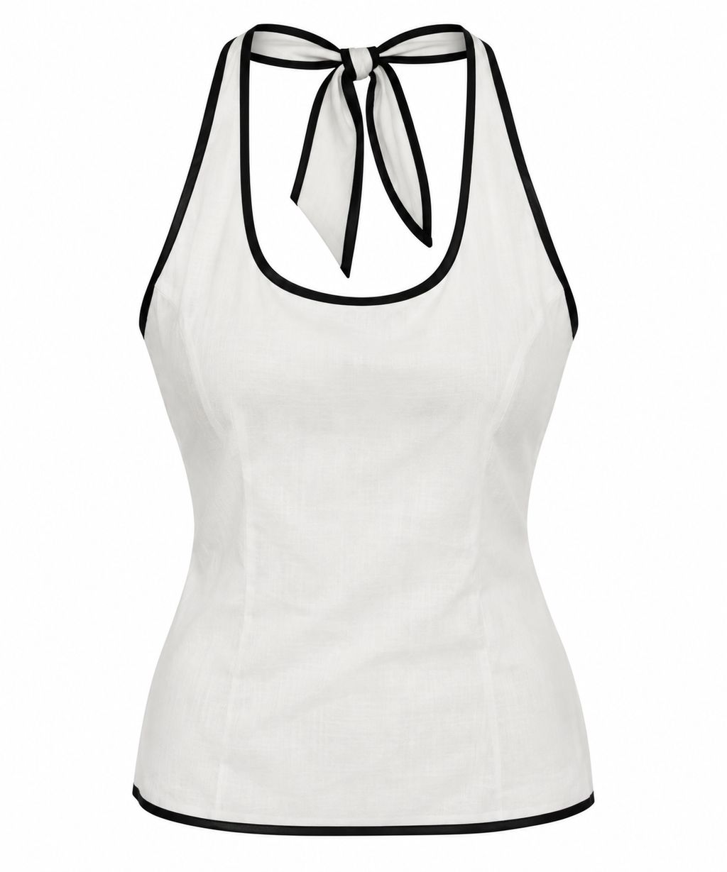 Blusa bicolor halter M