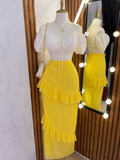 Falda Olanes midi