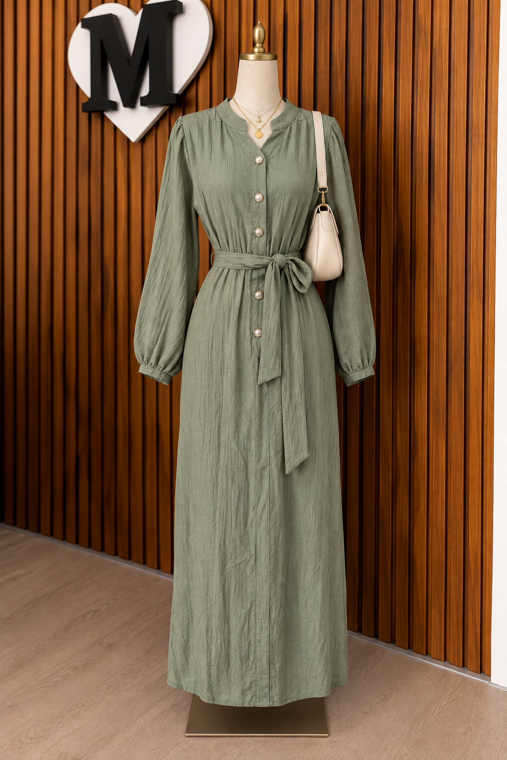 Vestido midi  manga XL
