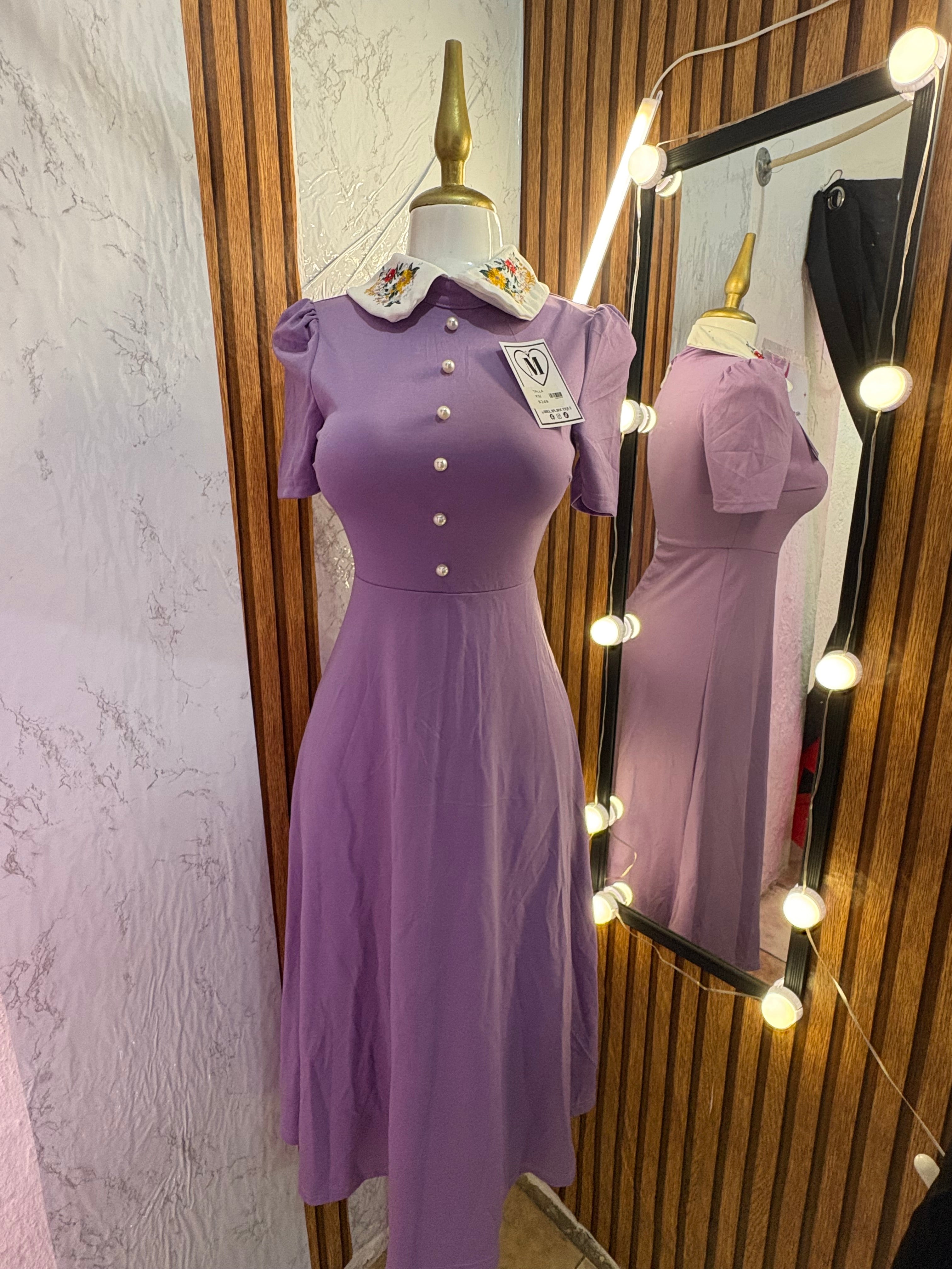 Vestido Midi Perlas