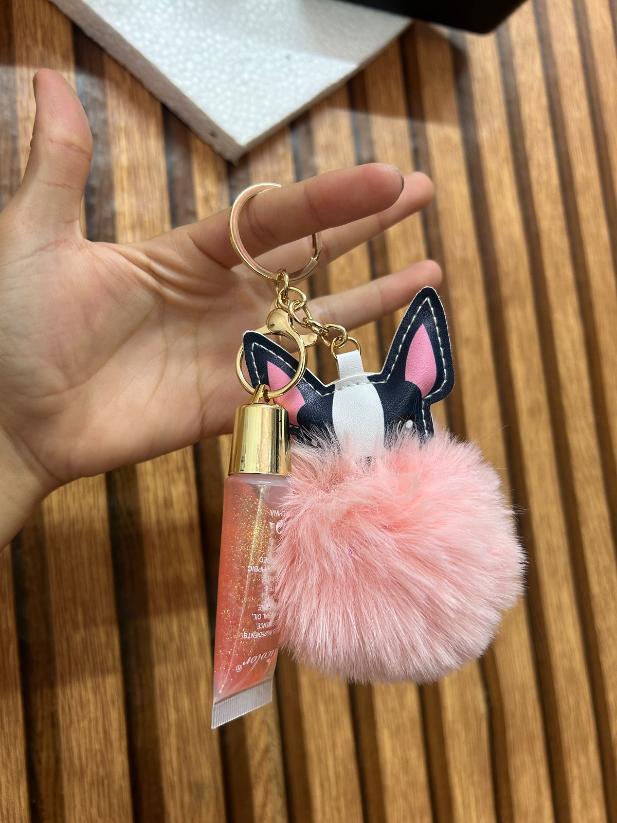 Llavero Charm gloss / Pompón perrito
