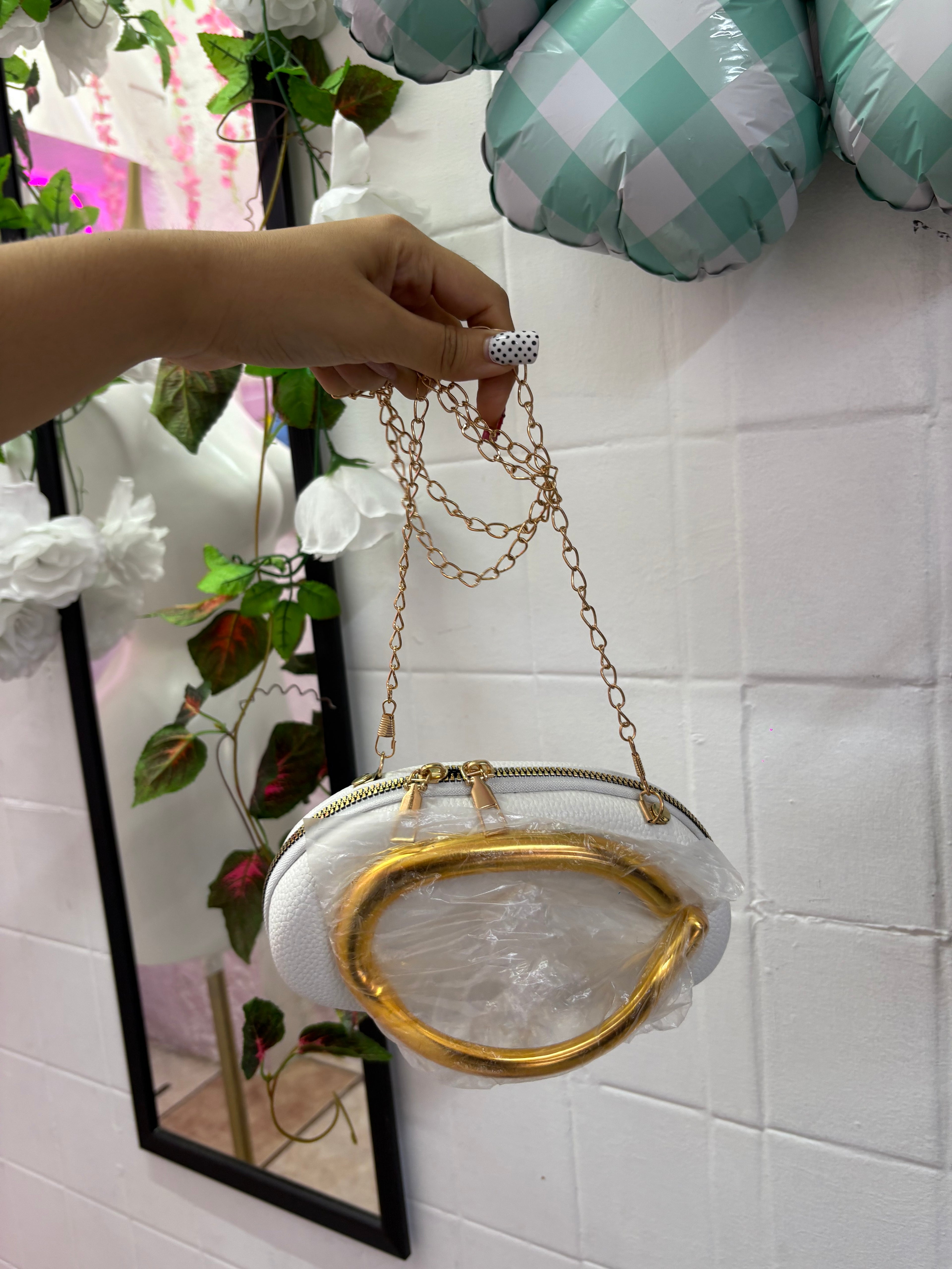 Bolso herraje dorado
