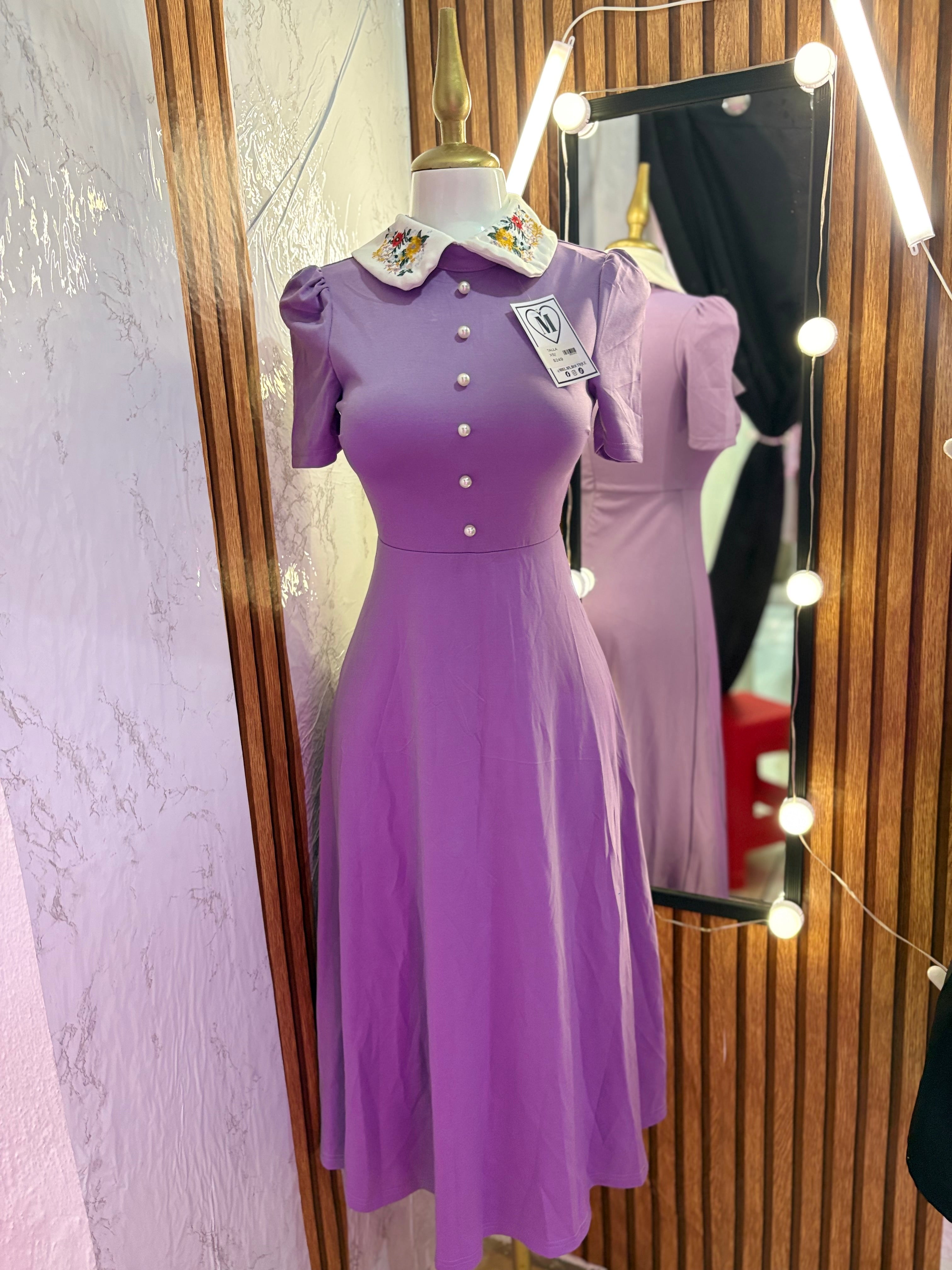 Vestido Midi Perlas