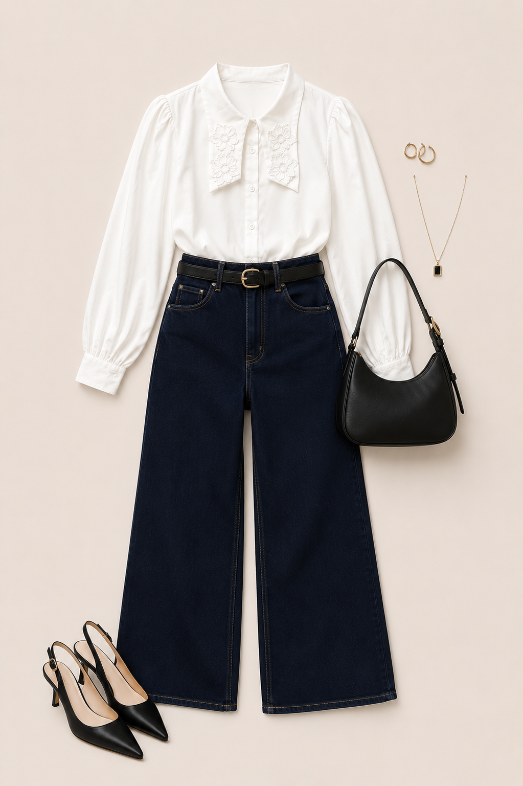 Blusa abullonada moño