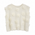 Blusa bordada floral + perlas