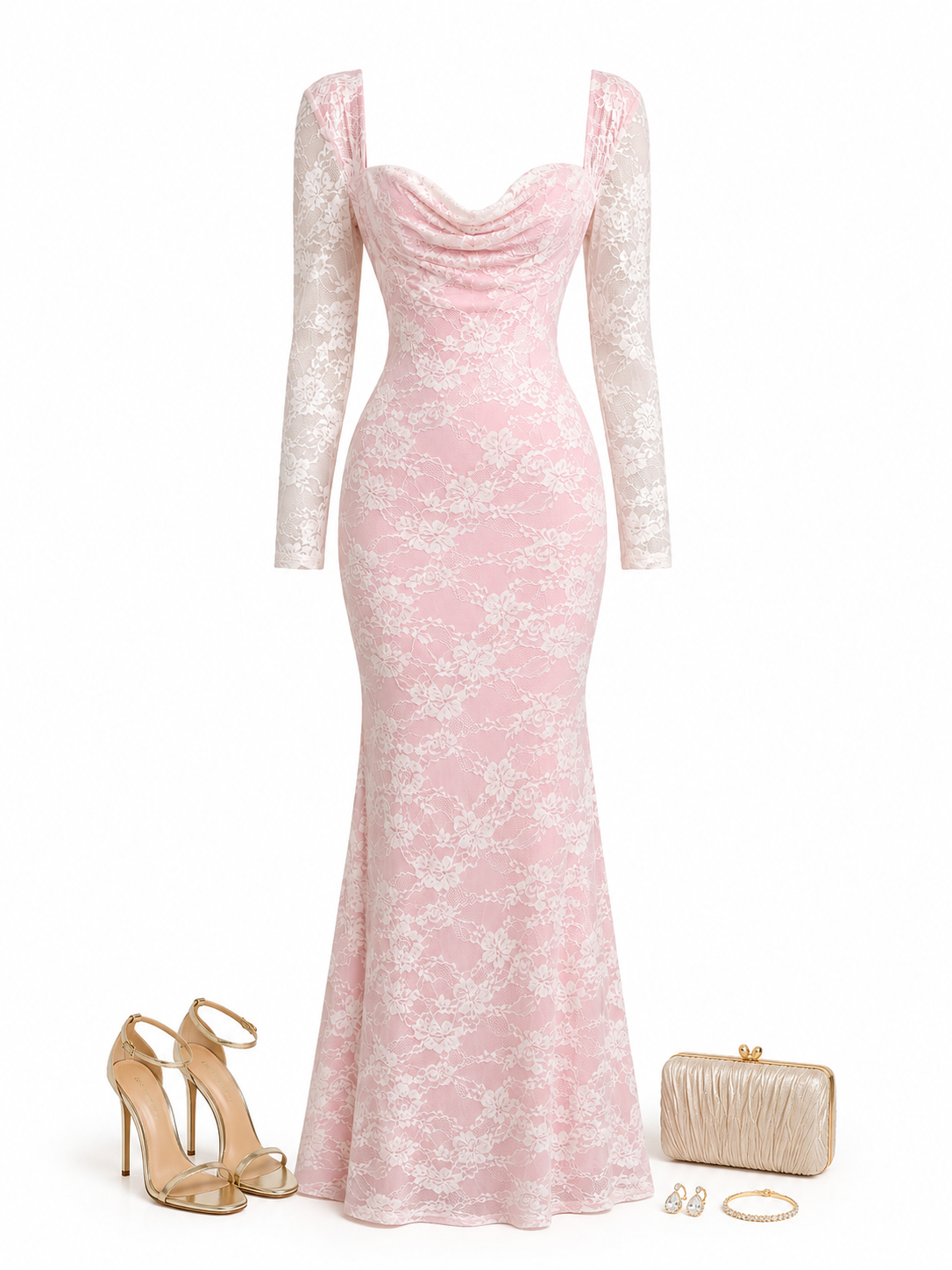 Vestido sirena encaje XL