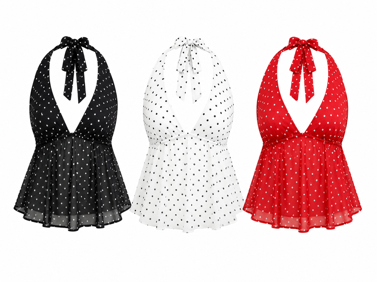 Top Halter Polka Dots