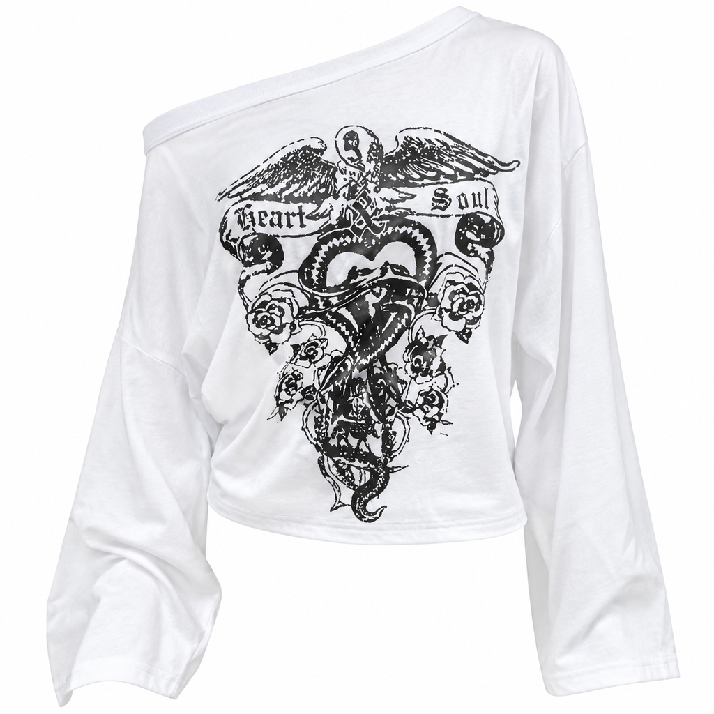 Blusa Egirl asimétrica G