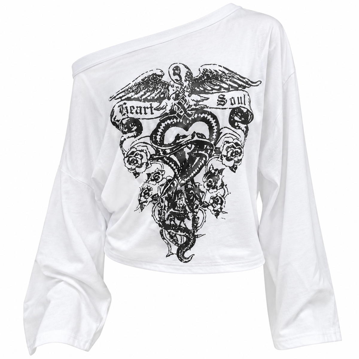 Blusa Egirl asimétrica G