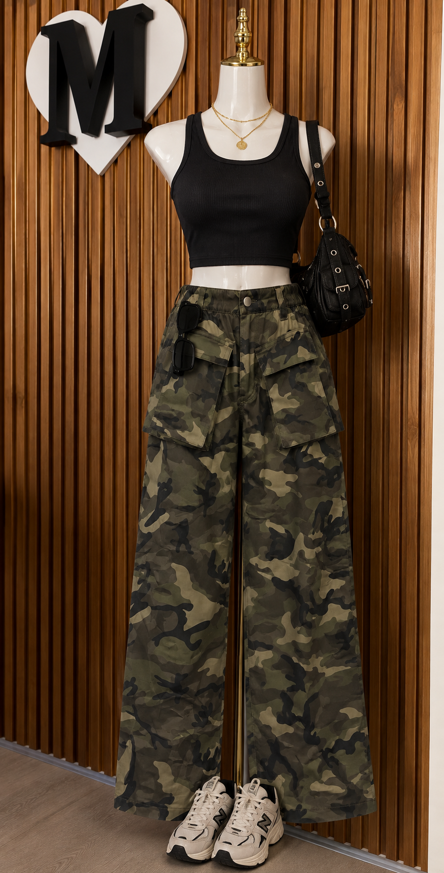 Pantalón cargo Camuflage M
