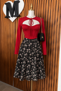 Falda floral midi G