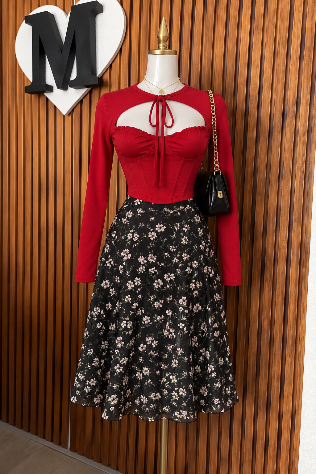 Falda floral midi G